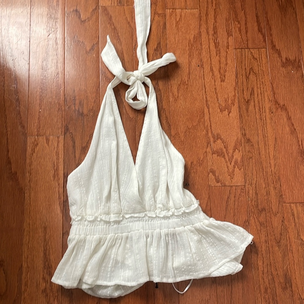 Halter Top - off white/white
